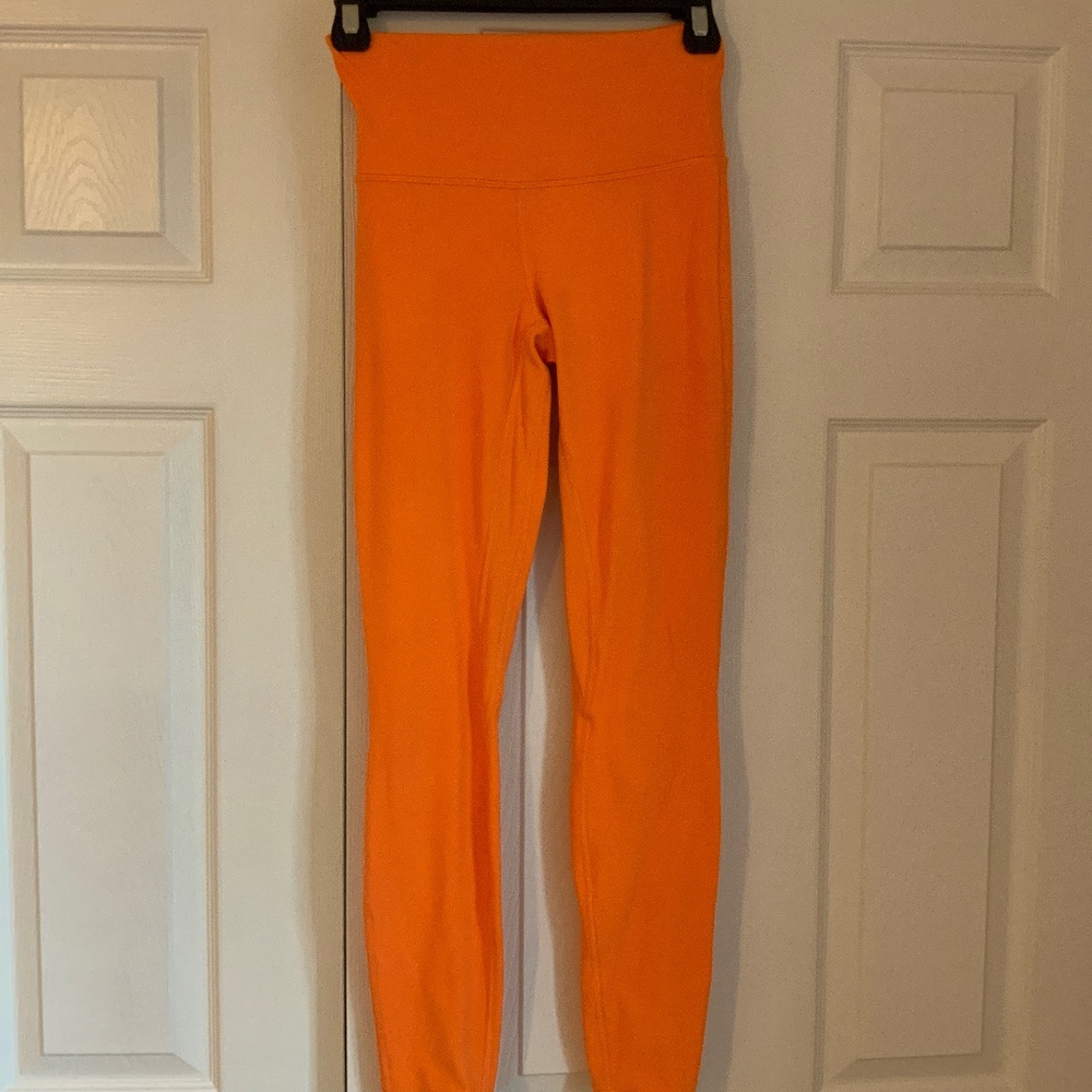 Bright Orange Align Lululemon Leggings Size 2